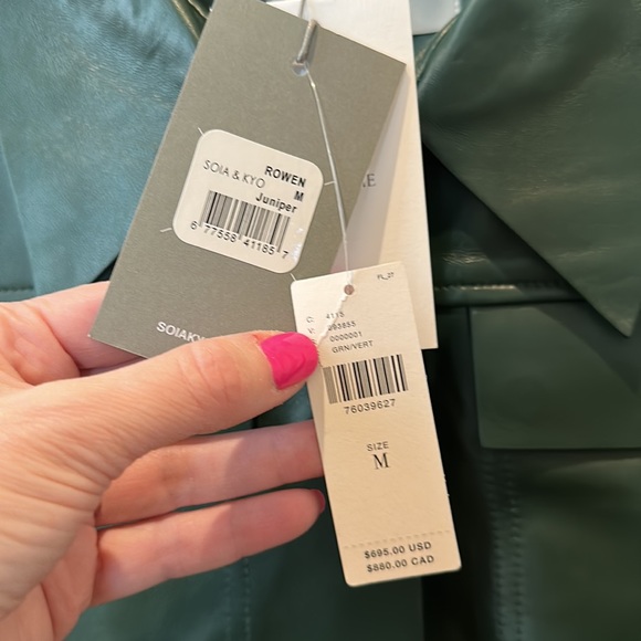 Soia & Kyo Rowen Leather Jacket size medium brand new - Picture 3 of 10